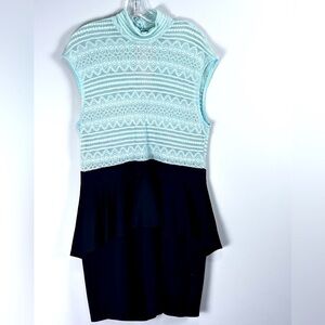 Fashion to Figure Mint and Black Lace Dress